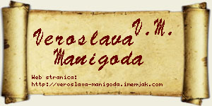 Veroslava Manigoda vizit kartica